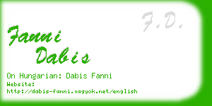 fanni dabis business card